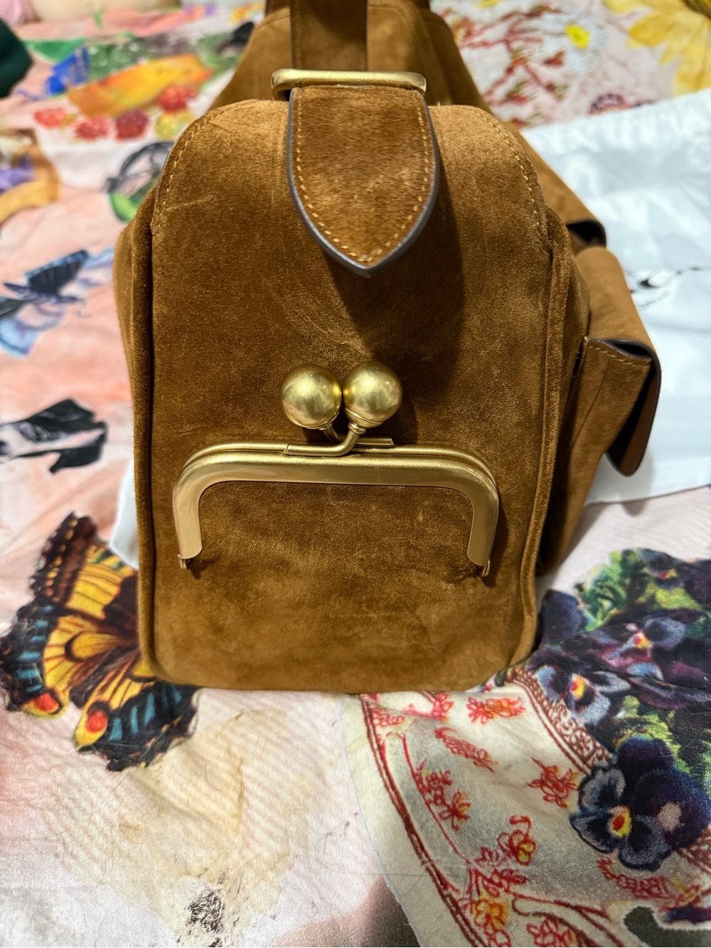 The Coach Originals Turnlock Haversack Suede Shoulder Bag - Picture 9 of 11